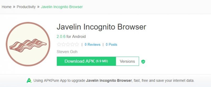Javelin Incognito Browser