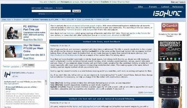 torrent site like isohunt