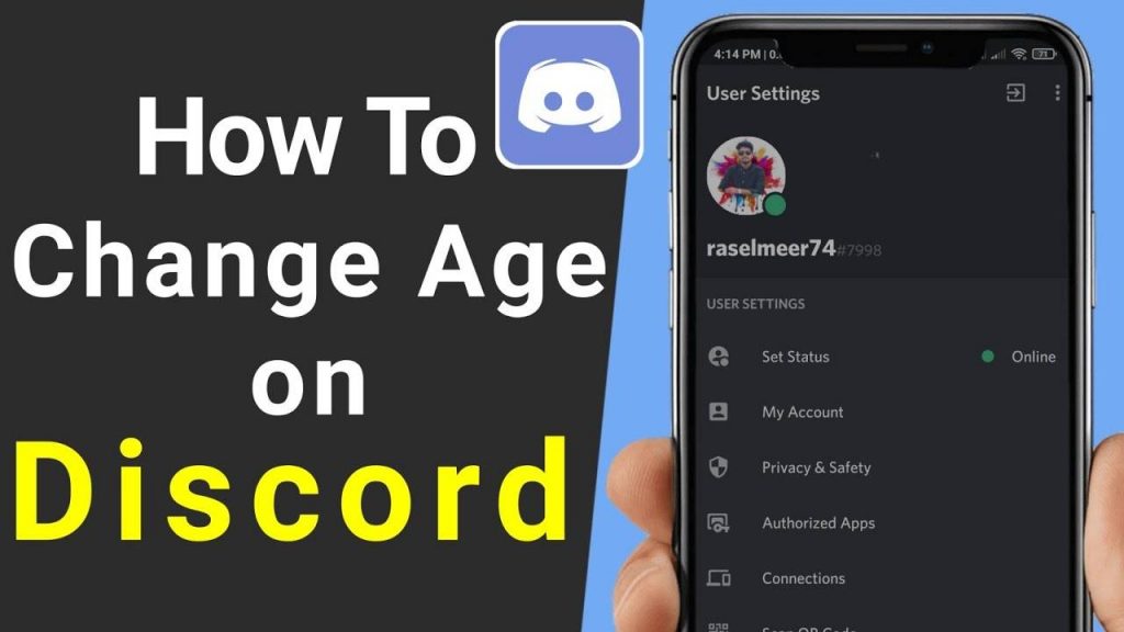 how to change your age on discord