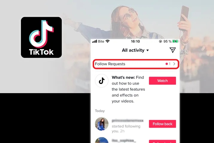 tik tok follow request